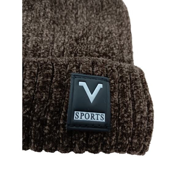 Apple Star Beanie Size Large Brown Color Fuzzy Lining - Picture 2 of 5